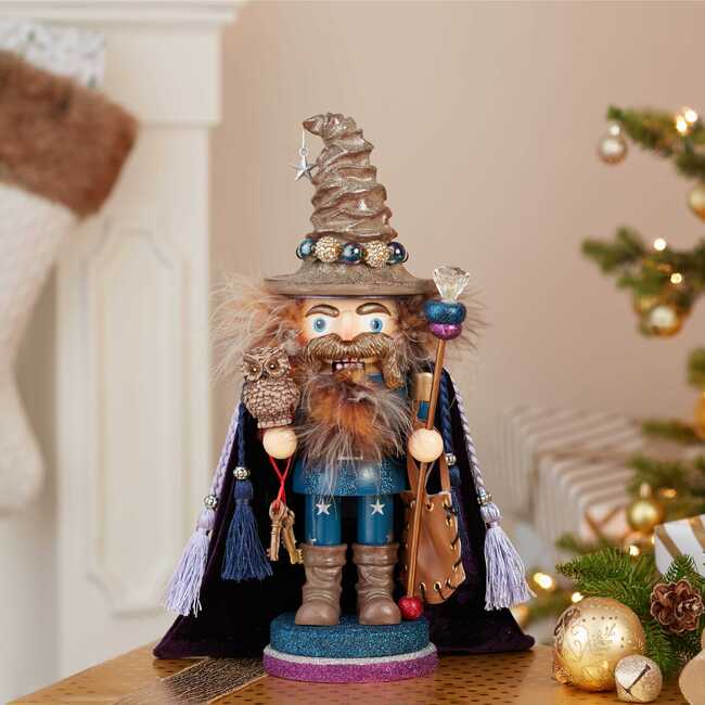 15-Inch Hollywood Wizard Nutcracker with Owl - Nutcrackers - 7