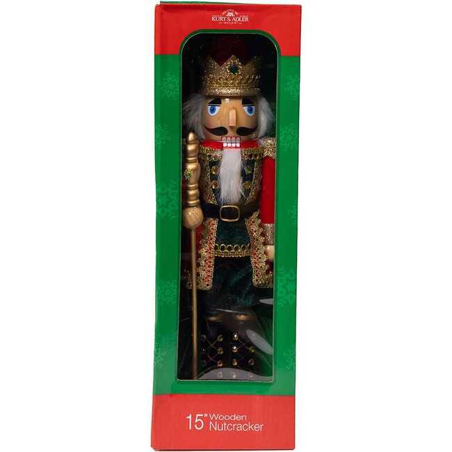 15-Inch Red and Green King Nutcracker - Nutcrackers - 7