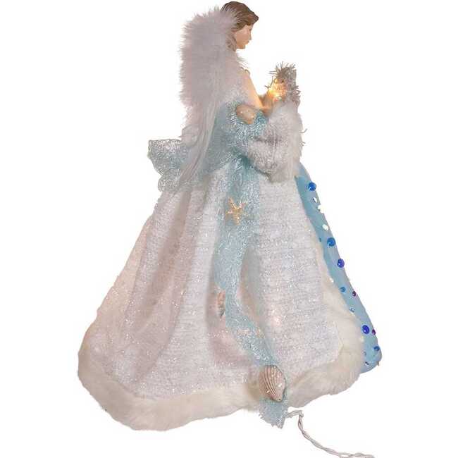 14-Inch UL 10-Light Coastal Beach Angel Tree Topper - Other Accents - 2