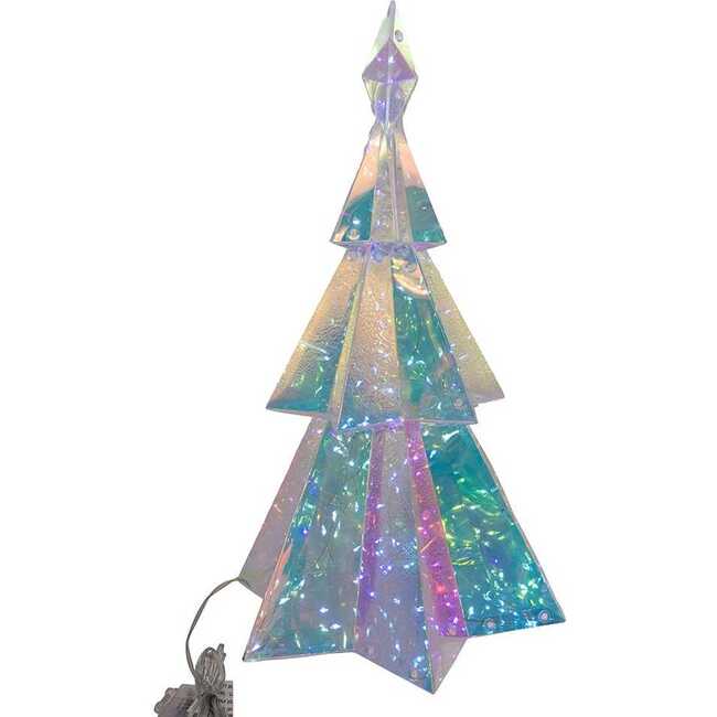 15-Inch Battery-Operated Lighted Magical Iridescence Holographic Tabletop Christmas Tree - Other Accents - 2