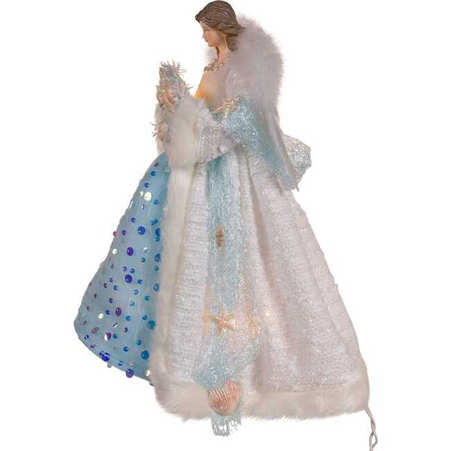 14-Inch UL 10-Light Coastal Beach Angel Tree Topper - Other Accents - 4