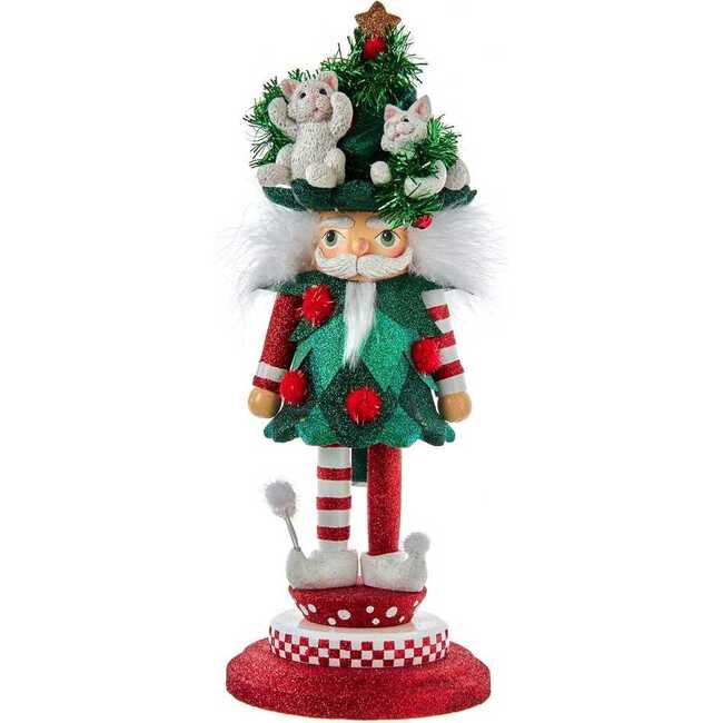 14-Inch Hollywood Cats In Tree Hat Nutcracker