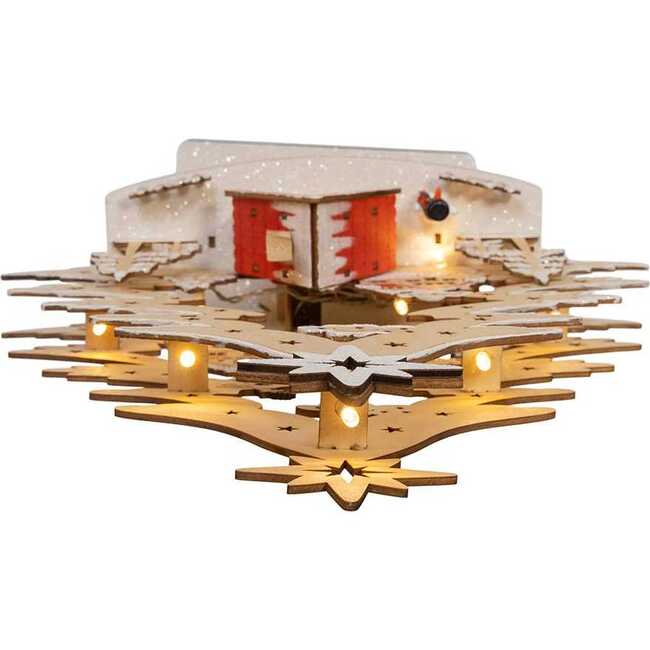 15-Inch Battery Operated 10-Light Tree With Village Scene - Other Accents - 5