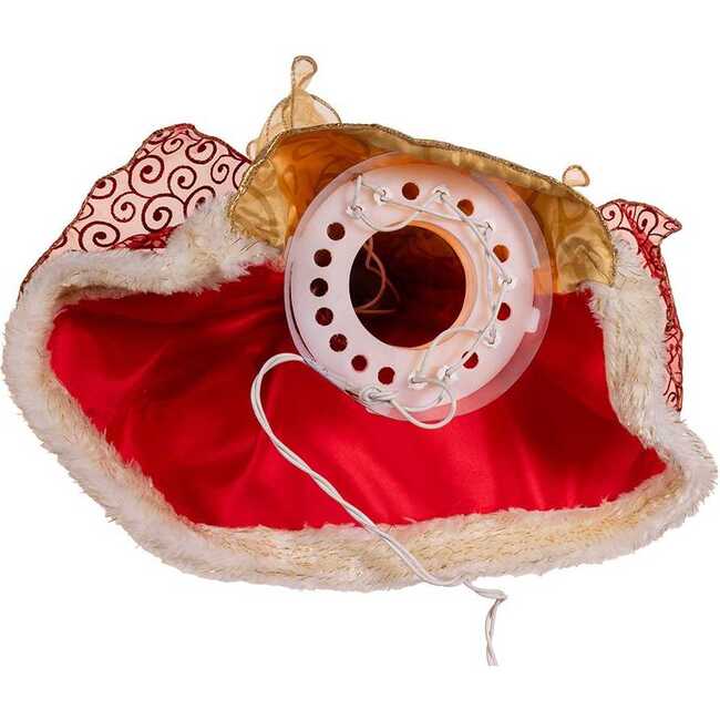 14-Inch UL 10-Light Red and Gold Angel Tree Topper - Other Accents - 6