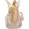 14-Inch Fiber Optic Ivory and Gold Animated LED Angel Treetop - Other Accents - 2