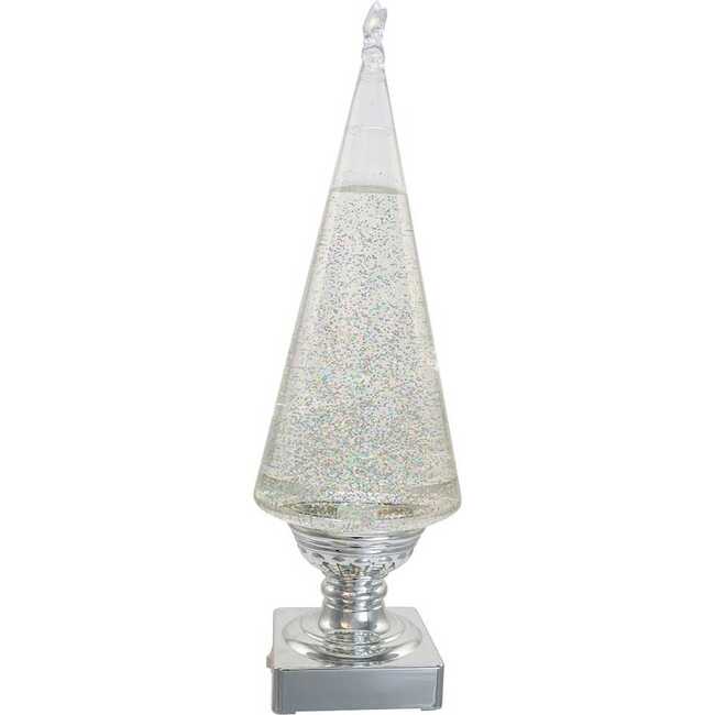 14-Inch Battery-Operated Clear and Silver Lava Light Tree - Other Accents - 2