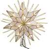 14-Inch 7-Point Natural Capiz Star Lighted Treetop - Other Accents - 2