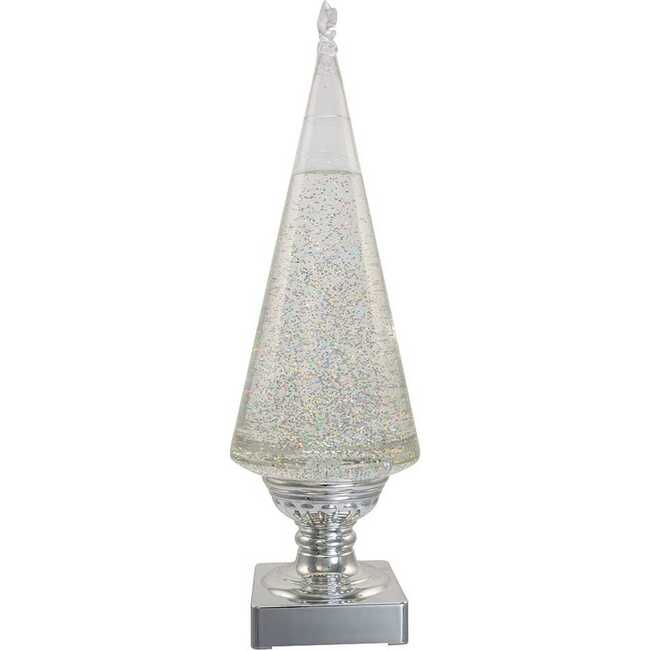 14-Inch Battery-Operated Clear and Silver Lava Light Tree - Other Accents - 3