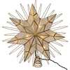 14-Inch 10-Light 7-Point LED Gold Glittered Star Tree Topper - Other Accents - 2
