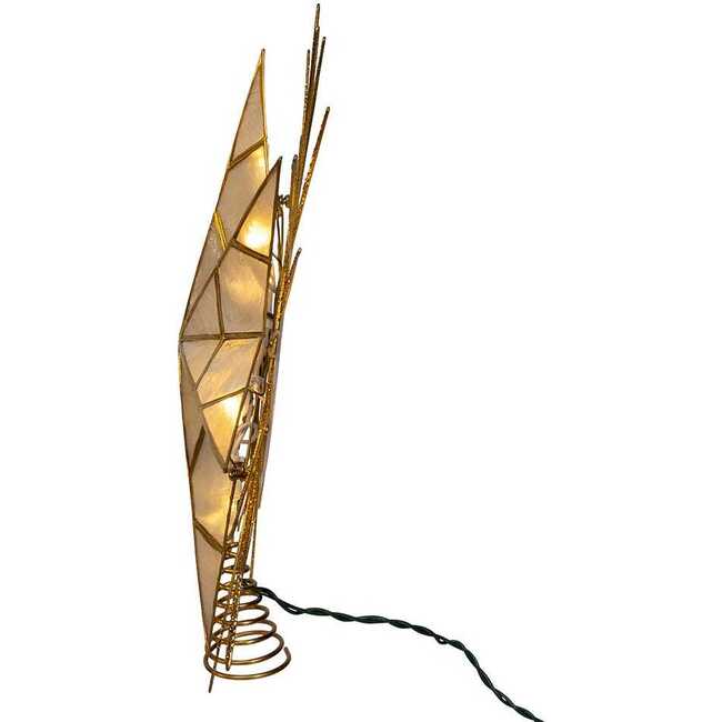 14-Inch 10-Light 7-Point LED Gold Glittered Star Tree Topper - Other Accents - 3