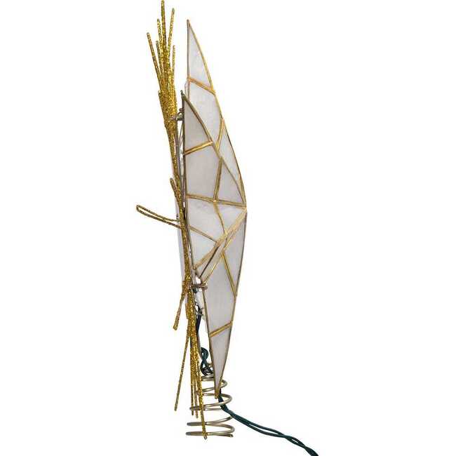 14-Inch 7-Point Natural Capiz Star Lighted Treetop - Other Accents - 5