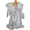 14-Inch 10-Light White and Silver Angel Treetop - Other Accents - 2