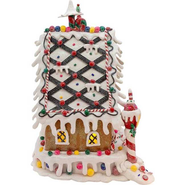 13-Inch Claydough Gingerbread Inn with C7 Bulb - Other Accents - 3