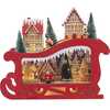 13.77-Inch Battery Operated LED Lighted Sleigh With Village Scene Table Piece - Other Accents - 1 - thumbnail