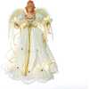 14-Inch Battery-Operated Ivory and Gold LED Angel Treetop - Other Accents - 1 - thumbnail
