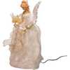 14-Inch Fiber Optic Ivory and Gold Animated LED Angel Treetop - Other Accents - 5