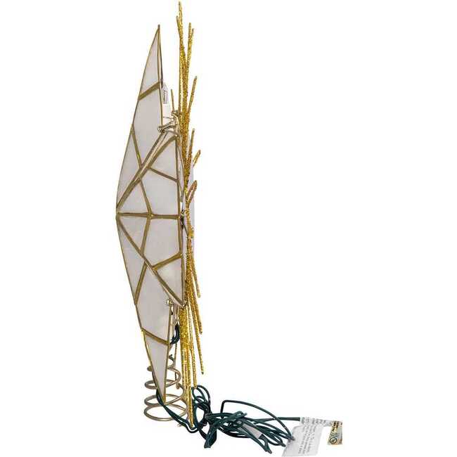 14-Inch 7-Point Natural Capiz Star Lighted Treetop - Other Accents - 6