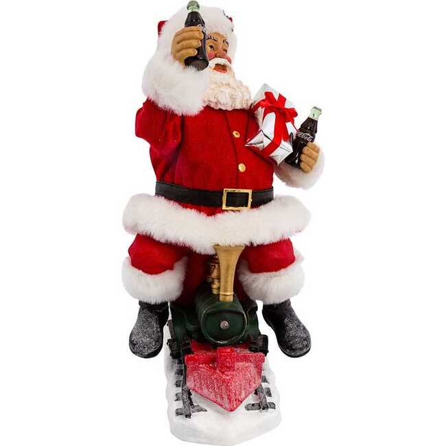 13-Inch Battery-Operated Coca-Cola Santa Train with LED Garland - Other Accents - 2