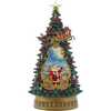 13.4-Inch Battery Operated USB LED Lighted Santa and Deer Tree Topper with Spinning Glitter Water - Other Accents - 1 - thumbnail