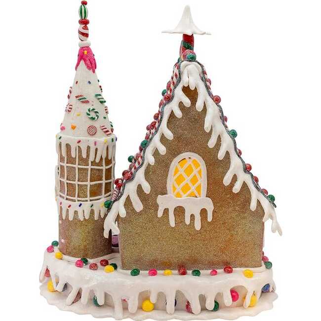 13-Inch Claydough Gingerbread Inn with C7 Bulb - Other Accents - 4