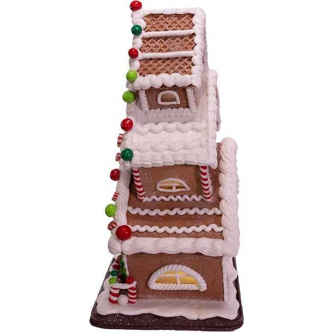 13-Inch Gingerbread Cookie 3-Layered LED House - Other Accents - 3