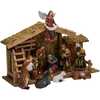 12-Piece Nativity Set with Wooden Stable - Other Accents - 1 - thumbnail