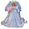 12-Inch White and Silver LED Fiber Optic Angel Treetop - Other Accents - 1 - thumbnail