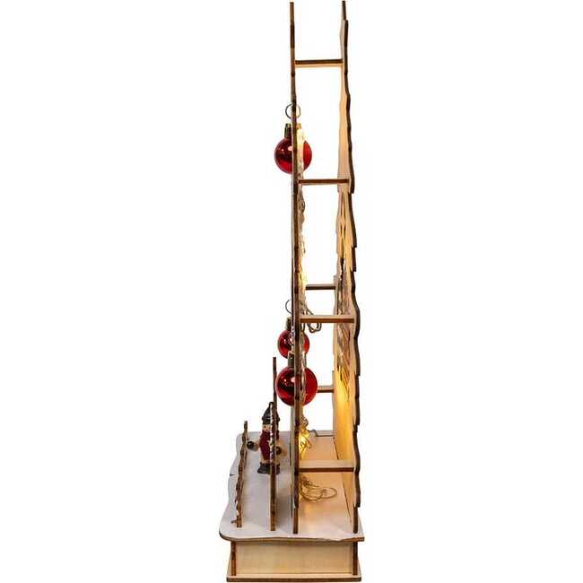 13-Inch Battery Operated LED Lighted Tree With Village Scene Table Piece - Other Accents - 4