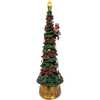 13.4-Inch Battery Operated USB LED Lighted Santa and Deer Tree Topper with Spinning Glitter Water - Other Accents - 2