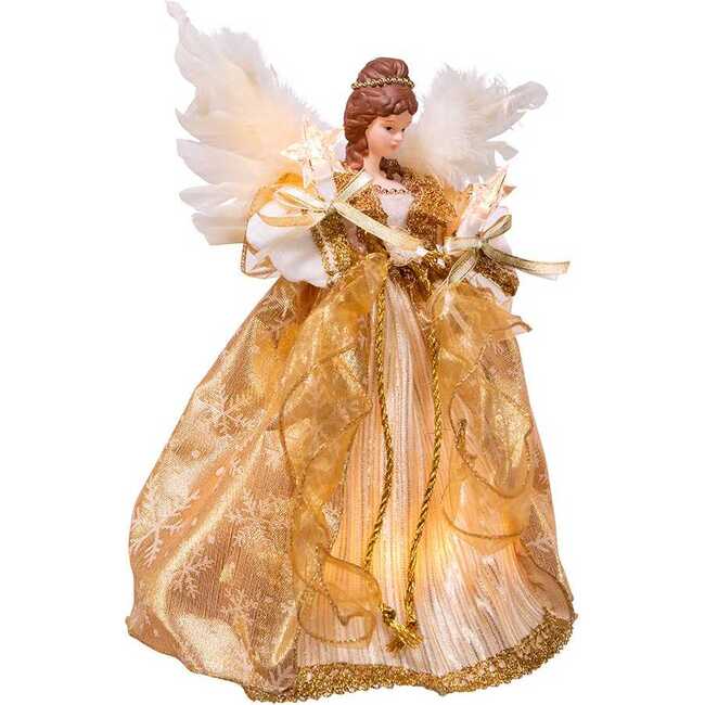 12-Inch UL 10-Light Gold Angel Treetop - Other Accents - 2