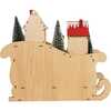 13.77-Inch Battery Operated LED Lighted Sleigh With Village Scene Table Piece - Other Accents - 3