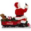 13-Inch Battery-Operated Coca-Cola Santa Train with LED Garland - Other Accents - 4