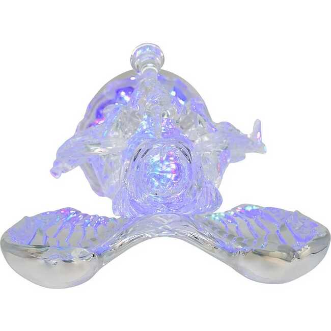 13.25-Inch Battery-Operated USB LED Lighted Angel With Horn Water Globe - Other Accents - 5