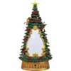 13.4-Inch Battery Operated USB LED Lighted Santa and Deer Tree Topper with Spinning Glitter Water - Other Accents - 3