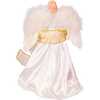 14-Inch Battery-Operated Ivory and Gold LED Angel Treetop - Other Accents - 4