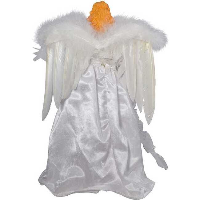 14-Inch 10-Light White and Silver Angel Treetop - Other Accents - 5
