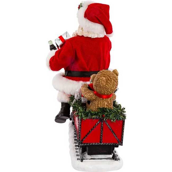 13-Inch Battery-Operated Coca-Cola Santa Train with LED Garland - Other Accents - 5
