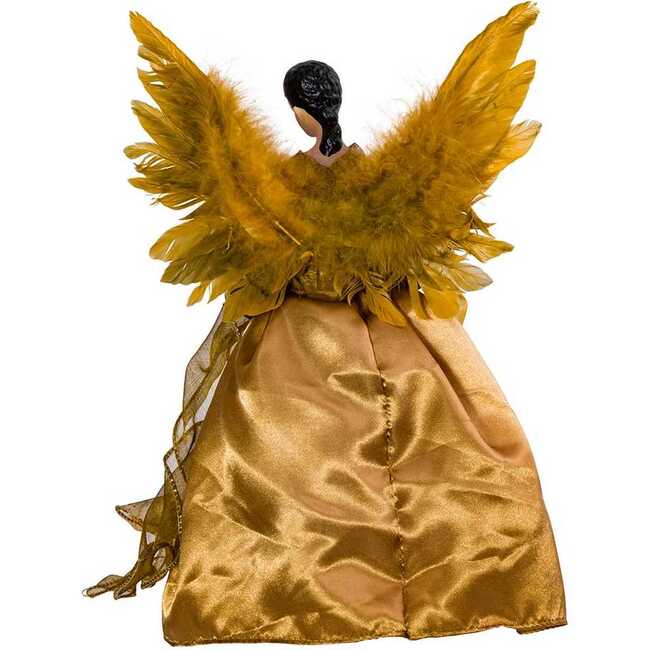 13-Inch UL 10-Light Gold African American Angel Treetop - Other Accents - 6