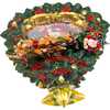13.4-Inch Battery Operated USB LED Lighted Santa and Deer Tree Topper with Spinning Glitter Water - Other Accents - 5