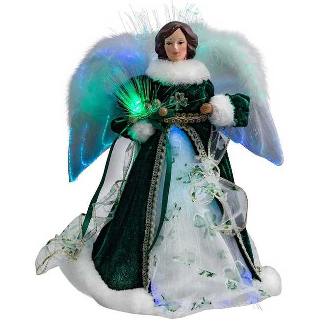 12-Inch Fiber Optic Irish Angel Treetop