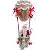 12-Inch Fabriché Gingerbread Hot Air Balloon Santa - Other Accents - 1 - thumbnail