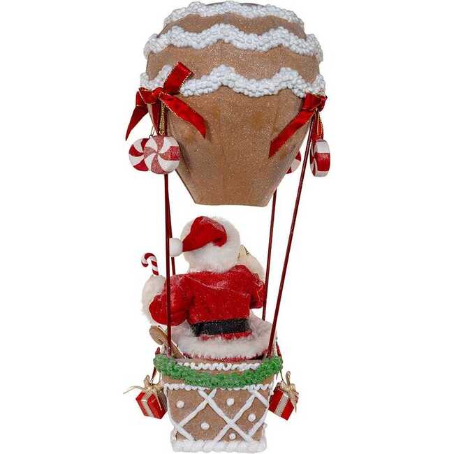 12-Inch Fabriché Gingerbread Hot Air Balloon Santa - Other Accents - 3