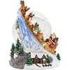 120MM Battery-Operated Musical Santa and Sled Waterglobe - Other Accents - 2