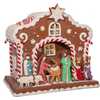12.5-Inch Battery-Operated Light Up Nativity Gingerbread House - Other Accents - 2