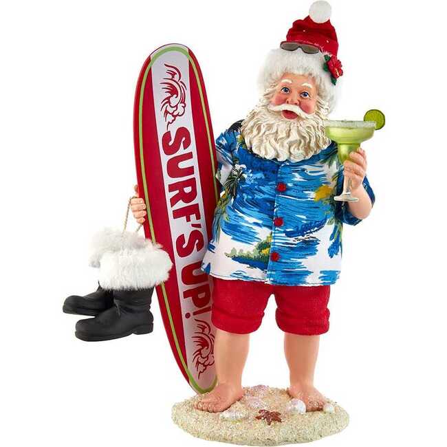 11-Inch Fabriché Santa with Surfboard and Drink