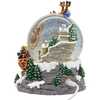 120MM Battery-Operated Musical Santa and Sled Waterglobe - Other Accents - 4
