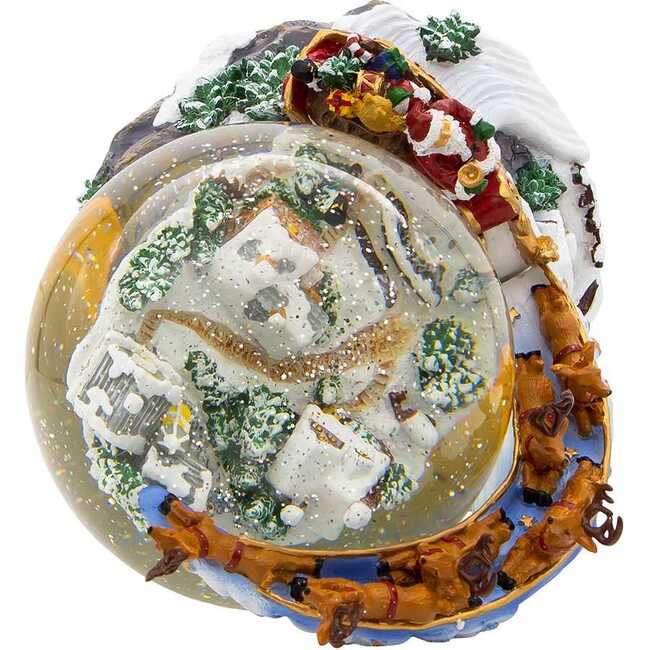 120MM Battery-Operated Musical Santa and Sled Waterglobe - Other Accents - 5