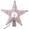 12.2-Inch Pre-lit White Glitter Iridescent Star Tree Topper - Other Accents - 2
