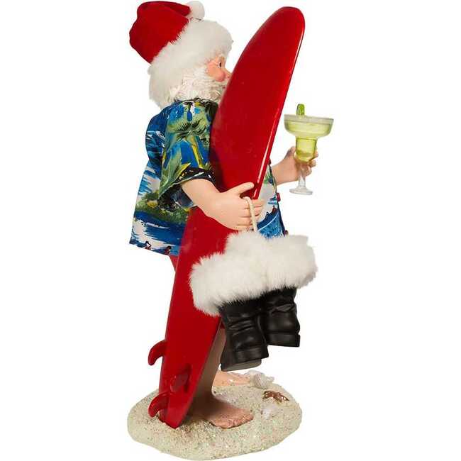 11-Inch Fabriché Santa with Surfboard and Drink - Other Accents - 2