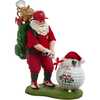 11-Inch Fabriché Golfer Santa With Oversized Golf Ball - Other Accents - 1 - thumbnail